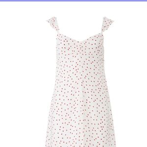 BB Dakota Ivory Dress with Red Accents